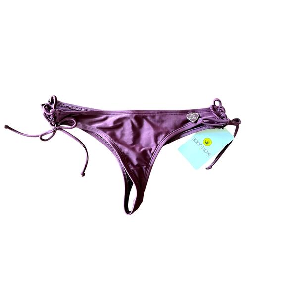 BODY GLOVE, SIZE S, G STRING, BIKINI BOTTOM, BURGUNDY - Picture 1 of 3